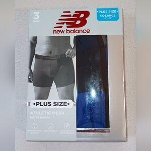 New Balance Men's 4XL Black and Blue Boxer Briefs 3 Pack
